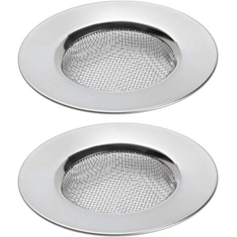 Langray – Lot de 2 filtres de drainage en acier inoxydable 3 pouces – Antirouille et anticorrosion – Pour éviers, douches et baignoires