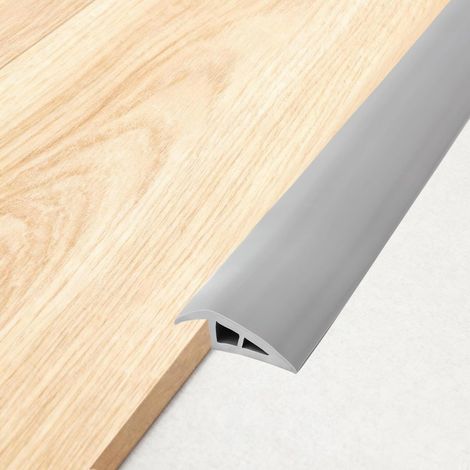 Barre de Seuil Adhesive100x5cm, Barre de Seuil AdhéSive Pvc, Profil Transition Autocollant Sans PerçAge, Flexible et éTanche, Rattrapage de Hauteur 5–10mm Pour Carrelage, Parquet, Moquette (1/5)
