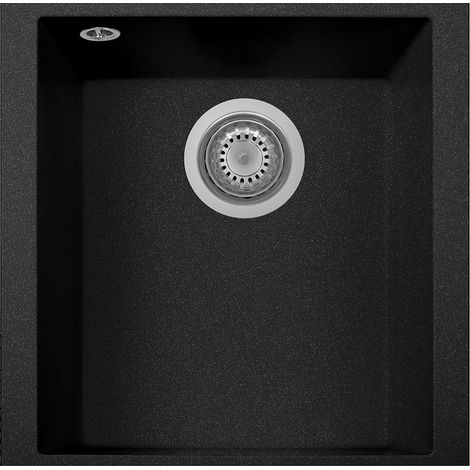 Lavello composito cucina Plados ON4110ST una vasca Sottotop - UM44 Nero Metal