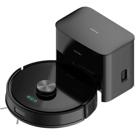Robot aspirateur laveur noir
