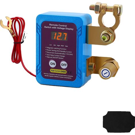 Interruptor de desconexión de la batería, control remoto, gestión automática de energía, azul (1/2)