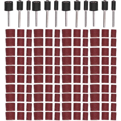 Bandes abrasives durables en alliage d'aluminium, outil de ponceuse à tambour pour le travail du bois et le polissage des métaux, 132 pièces (1/5)