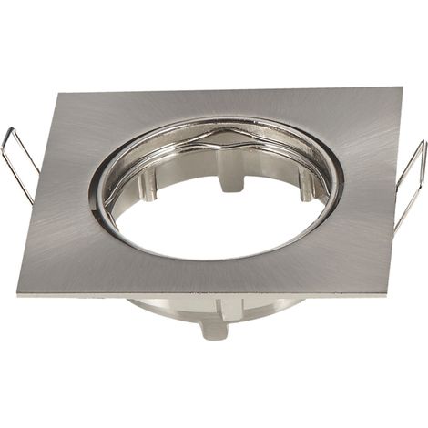 Portafaretto orientabile GU10 / MR16 da incasso 82x82mm Nickel satinato Quadrato Aigostar