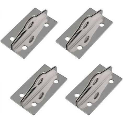 Lot de 4 loquets coudés à 90 degrés en acier inoxydable 304, verrou de sécurité, œillet de cadenas, pour rangement intérieur ou extérieur (1/4)