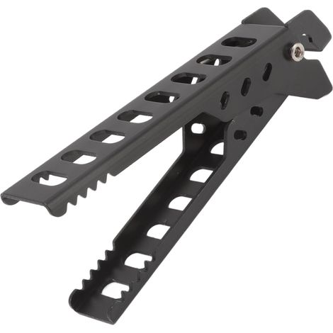 Isolierte Tellerzange, hitzebeständige Schüsselzange aus Aluminiumlegierung, für Camping, schwarz (1/5)