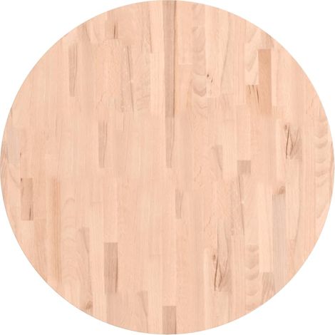 Dessus de table Dessus de bureau Plateau de table Ø80x4 cm rond bois massif de hêtre