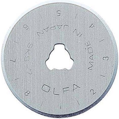 OLFA RB28-10 - Pack de 10 cuchillas circulares 28x0,3 mm plateadas