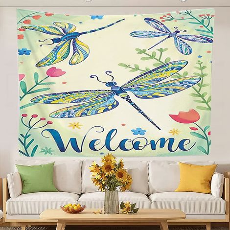 Tapisserie murale vintage pour chambre à coucher, décoration intérieure 100x75cm (1/5)