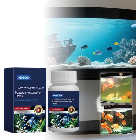 Comprimés nettoyants pour aquarium - Éliminent en douceur les algues et améliorent la clarté de l'eau pour les aquariums domestiques - 100 g (1/5)