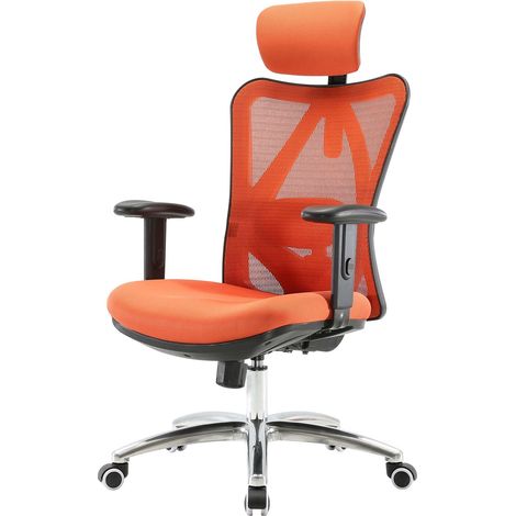 Chaise de bureau HWC-J86, chaise de bureau, ergonomique charge maximale 150kg sans repose-pieds, o (1/5)