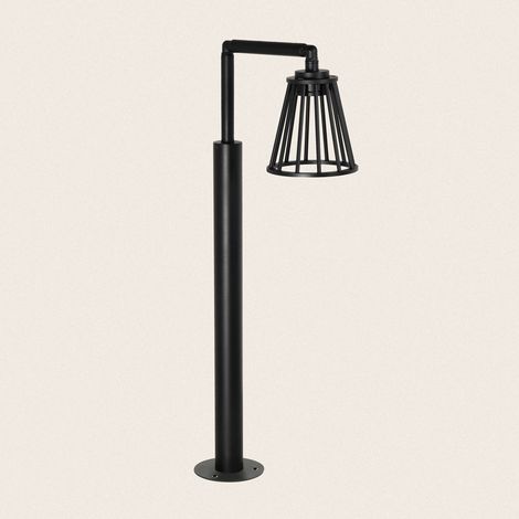 LED Bodenstehleuchte Außen 6W 95cm Aluminium Bradda Schwarz
