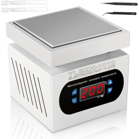 Plaque chauffante 350W 220V pour station de soudure, LED Micro-ordinateur électrique pour le préchauffage et le retravail en laboratoire (100X100mm) (1/5)