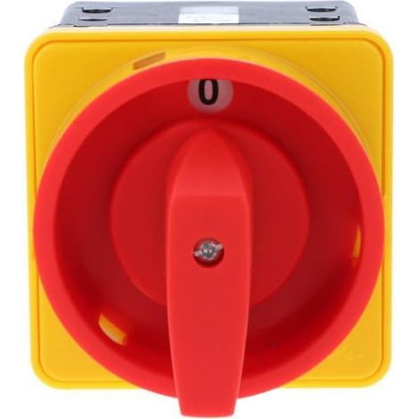 Interruptor de leva 80A 0-1 seccionador de 3 polos para montaje en panel, frontal con bloqueo, amarillo-rojo SK80-2.8211\P08