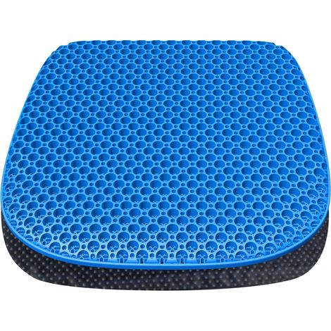 Coussin de Chaise,Coussin de Gel Respirant Anti Escarres, Soulage la Pression sur Le Orthopédique avec Housse Antidérapant pour Voiture/Bureau/Maison/Fauteuil Roulant (43.5 x 38.3 x 3 cm) (1/5)