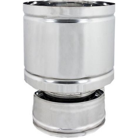 TERMINALE ANTIVENTO A BOTTE ACCIAIO INOX Diam. 80x130