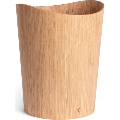 Corbeille à papier en bois véritable Börje Poubelle en Bois pour Bureau, chambre d'enfant et chambre 9 litres Chêne (1/5)