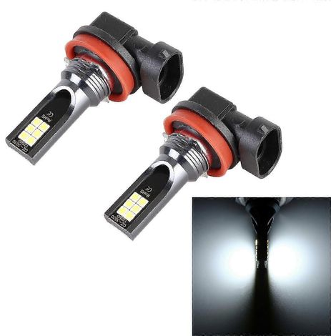 Lot de 2 ampoules LED antibrouillard H11 H8 DC12V-24V 12W pour voiture (1/5)