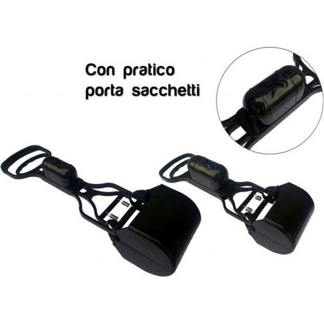 Pelle avec pince pour ramasser les excréments d'animaux + porte-sac et rouleau