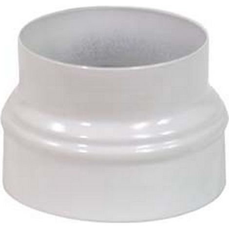 1PZ MAGGIORAZIONE PER TUBI STUFA BIANCO LUCIDO -  cm.8/10