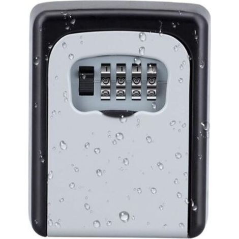 Boîte à clés fixée au Mur, boîte de Verrouillage à Combinaison pour Les clés de la Maison, boîte de Rangement de clés pour Le Bureau, Les Agents immobiliers, Les Affaires AirBnB, etc. (Argent)