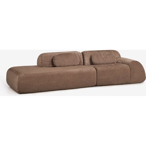 Sofá modular esquinero de 2 piezas con diván izquierdo en chenilla envasado al vacío Merida SKLUM       