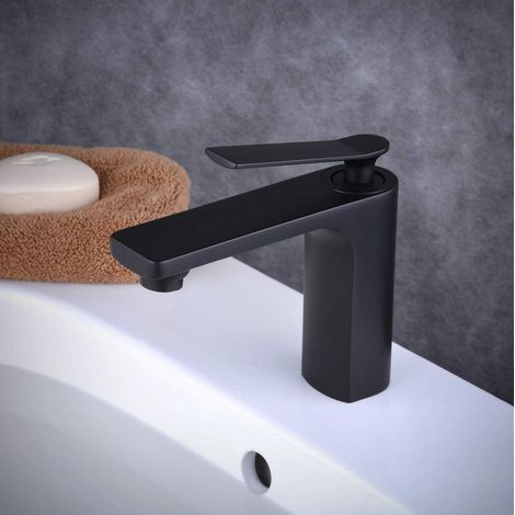 ZOLGINAH Lavabo Mezclador Grifo Aireadores ABS Ahorro de agua Anti-salpicaduras Regulador de flujo integrado Fácil fijación Apretar a mano,Black (1/5)
