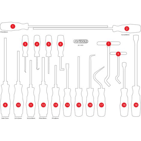 KS Tools Leere Schaumstoffeinlage zu 811.1019 (1/2)