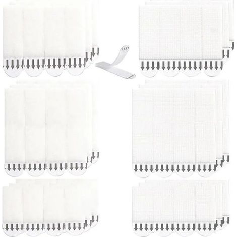36 Paires (72 Bandes) Grand Languette Accroche Tableau, Accroche Tableau sans Percer,Bandes de Suspension pour Photos pour Accrocher (1/4)