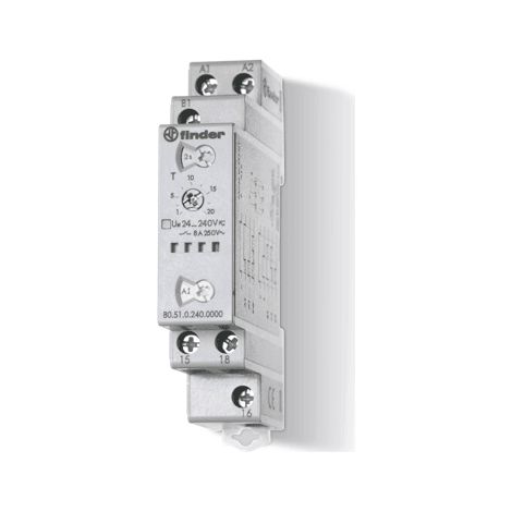 FINDER 805102400000 - Temporizzatore Modulare Finder Multifunzione 24-240V 8A (1/6)