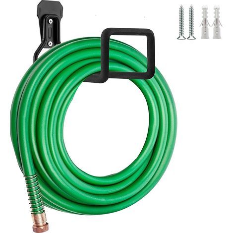 Filiyano – Support de tuyau d'arrosage mural robuste en métal, support pour tuyau d'arrosage extensible, enrouleur de tuyau, support pour tuyau d'eau (1/2)