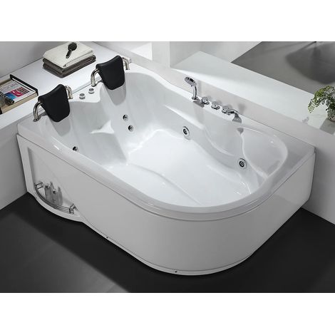 Vasca per balneoterapia 2 posti - 385 L - 181 x 121 x 65 cm - Angolo a sinitra - RAFINA (1/4)