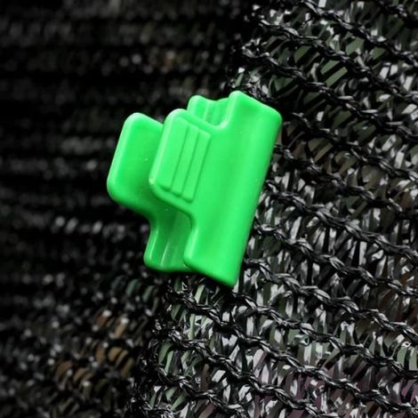 Lot de 24 clips pour tubes de serre, adaptés pour un diamètre de 16 à 17 mm, couleur verte, fixation pratique pour structure de serre, lot de pièces de rechange pour serre (1/4)