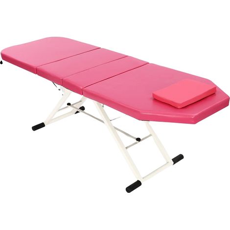 Lit de massage, confort ajustable, design gain de place, Rose (1/2)