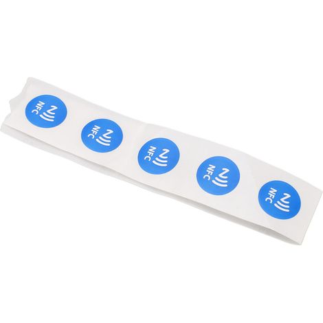 30 Étiquettes NFC Personnalisables 504 Octets en PVC Résistant à l'Eau pour Android iPhone, Autocollants NFC pour TagMo (Bleu) (1/5)