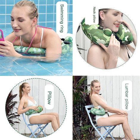 Tragbarer Schwimmtrainer, Schwimmgürtel für Kinder, aufblasbarer Schwimmring, Schwimmhilfe für den Nacken, Pool-Schwimmhilfe (1/5)