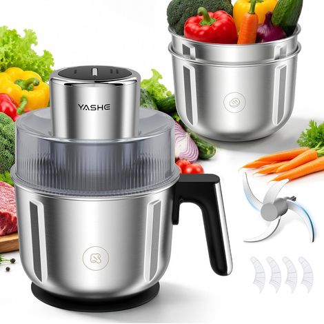 YASHE Tritatutto 25JM08-Q, 300 W, 3 ciotole inox, 2 velocità (1/5)