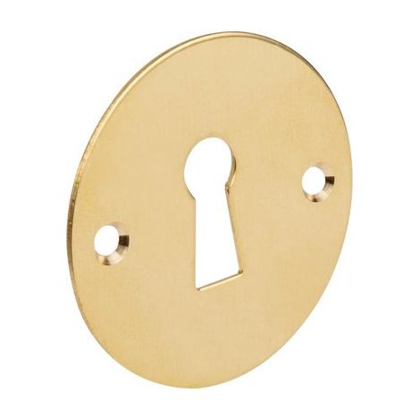 Duval – Rosace ronde laiton poli 45mm – Diamètre intérieur 14mm – Fixation à vis – Pour poignées de porte – Design élégant (1/2)