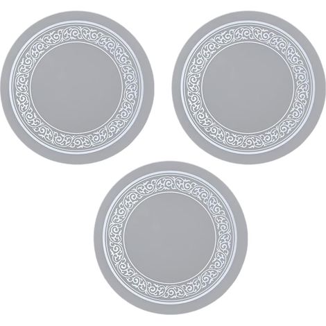 (Rond)3 Pièces Tapis de Protection pour Plaque à Induction en Silicone Alimentaire Tapis Rond Antidérapant pour Plaques Induction