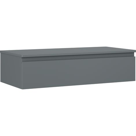 Mexen Orio Badezimmerunterschrank 100 cm mit Platte, 1 Schublade, mattes Graphit - 91A10-10023-1-BFC66 (1/5)