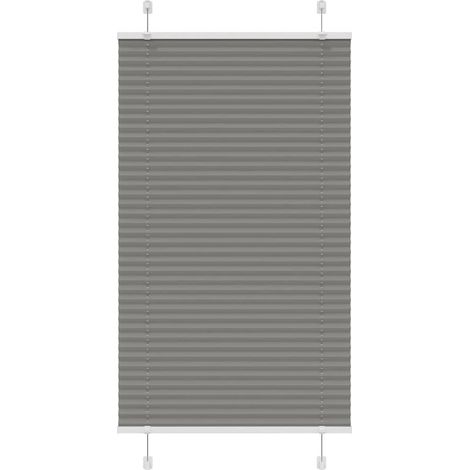 Plissee Anthrazit 75x150 cm Stoffbreite 74,4 cm Polyester