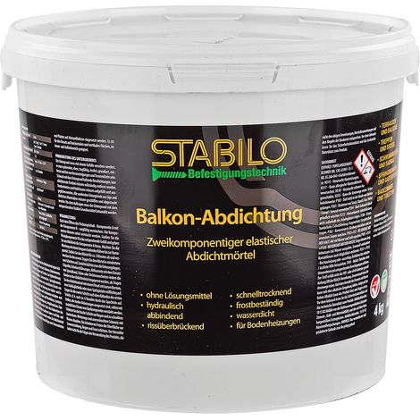 Stabilo 2K Balkon-Abdichtung Dichtschlämme Abdichtung Terrasse Balkone Bad