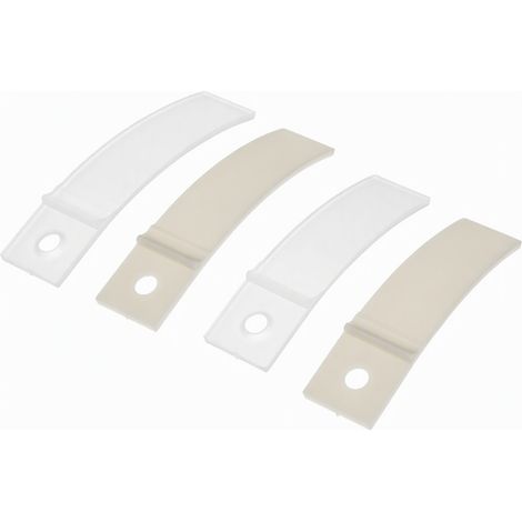 Butée anti-dérapante en plastique blanc 6 cm, cale de maintien pour fond de tiroir de cuisine et de bureau (1/4)
