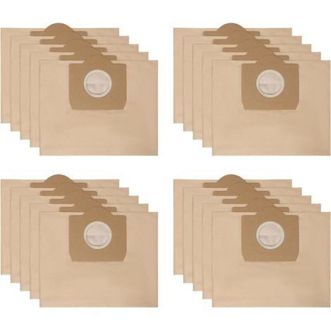 20 sacs pour aspirateurs Kärcher WD3/MV3/2201/2204/2504, alternatives aux sacs filtrants 6.959-130.0 (1/4)
