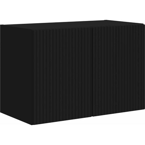 Maison Exclusive - Meuble TV mural Noir 59,5 x 31 x 40 cm Bois d'ingénierie (1/5)