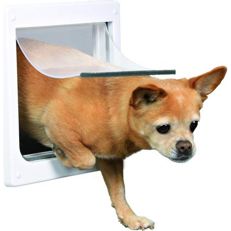 Trixie Chatière pour chiens blanc taille XS-S robuste
