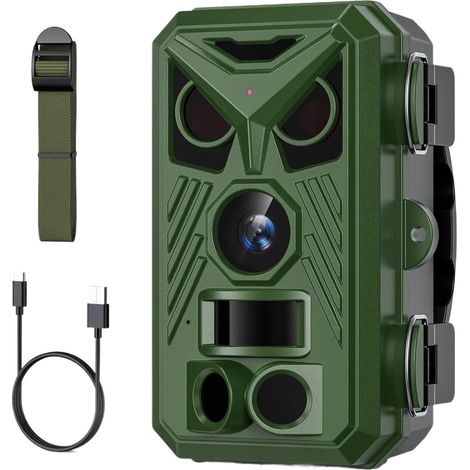 Caméra Faune Sauvage Caméra De Chasse Et Suivi des Sentiers 48mp, Vision Nocturne, Étanche IP66, for L'observation Animaux, avec Activation par Le Mouvement, for L'extérieur Fiable Précise (1/5)