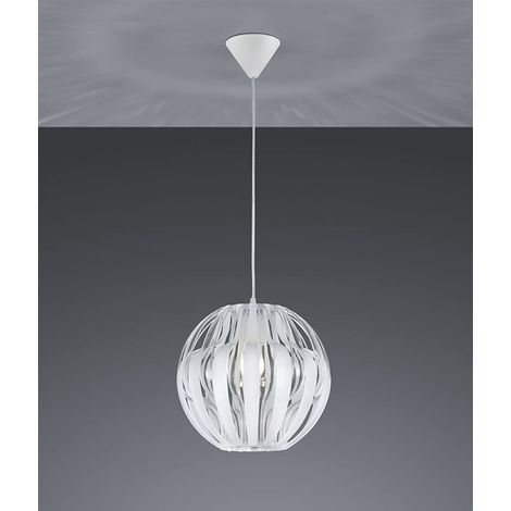 LED Hängeleuchte Kugel 1-flammig Kunststoff weiß/transparent, Ø 30cm (1/5)