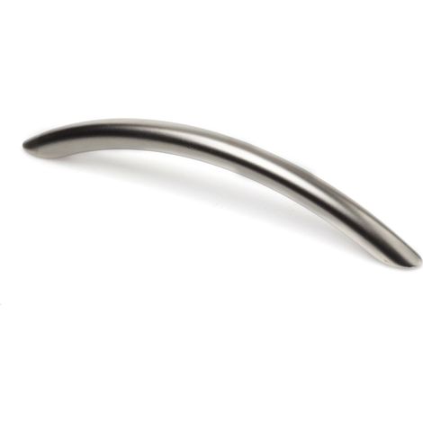 Asa de zamak con acabado níquel bisú, dimensiones:147x11x26mm y entrepuntos:128mm -