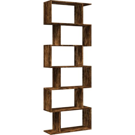 Maison Exclusive - Raumteiler-Bücherregal 6 Etagen Räuchereiche 7