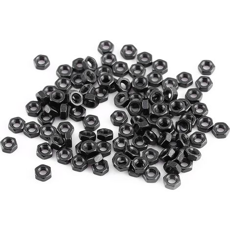 250 Stück M3 Schwarze Sechskantschrauben aus legiertem Stahl mit Sechskantmuttern, Sortiment (Zylinderkopf) (1/5)